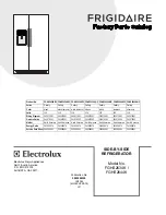 Предварительный просмотр 1 страницы Frigidaire FGHS2634KB2 Service Data Sheet