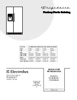 Предварительный просмотр 1 страницы Frigidaire FGHS2634KQ - Gallery 26 cu. Ft. Refrigerator Service Data Sheet