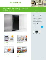 Предварительный просмотр 1 страницы Frigidaire FGHT1834KB - 18 cu. ft. Top Freezer Refrigerator Product Specifications