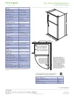 Предварительный просмотр 2 страницы Frigidaire FGHT1834KB - 18 cu. ft. Top Freezer Refrigerator Product Specifications