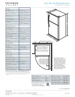 Preview for 2 page of Frigidaire FGHT1846Q F Product Dimensions