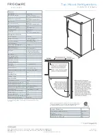 Предварительный просмотр 2 страницы Frigidaire FGHT2132P ?E Specfications