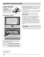 Предварительный просмотр 2 страницы Frigidaire FGMC2765KB - Gallery 27" Microwave Combination Oven Use And Care Manual