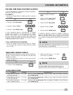 Предварительный просмотр 15 страницы Frigidaire FGMO205KB - Gallery 2.0 cu. Ft. Microwave (Spanish) Uso Y Cuidado