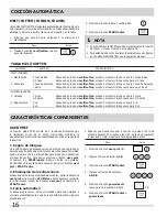 Предварительный просмотр 16 страницы Frigidaire FGMO205KB - Gallery 2.0 cu. Ft. Microwave (Spanish) Uso Y Cuidado