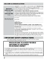 Preview for 2 page of Frigidaire FGMO206NTD Use & Care Manual