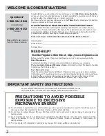 Preview for 2 page of Frigidaire FGMV153CLB Use & Care Manual