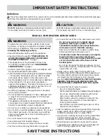 Preview for 3 page of Frigidaire FGMV153CLB Use & Care Manual