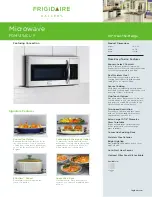 Preview for 1 page of Frigidaire FGMV154CL F Features & Dimensions