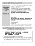 Preview for 2 page of Frigidaire FGMV205KBA Use & Care Manual