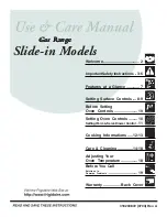 Preview for 1 page of Frigidaire FGS365E Use & Care Manual