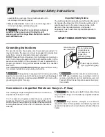 Preview for 6 page of Frigidaire FGS365E Use & Care Manual