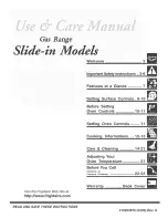 Preview for 1 page of Frigidaire FGS367DBA Use & Care Manual