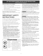 Preview for 2 page of Frigidaire FGS367EBA Installation Instructions Manual