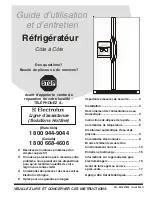 Frigidaire FGTC2349KS - Gallery 22.6 Cu. Ft. Refrigerator (French) Manual D’Utilisation Et D’Entretien предпросмотр