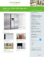 Frigidaire FGTC2349KS - Gallery 22.6 Cu. Ft. Refrigerator Product Specifications предпросмотр