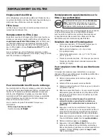 Preview for 24 page of Frigidaire FGUB2642LE (French) L'Utilisation Et L'Entretien