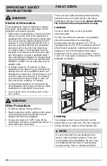 Предварительный просмотр 4 страницы Frigidaire FGVU17F8QF Use & Care Manual