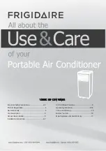 Preview for 1 page of Frigidaire FHPC082AC1 Use & Care Manual