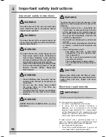 Предварительный просмотр 4 страницы Frigidaire FHWC3060LSA Use & Care Manual