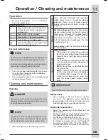 Preview for 11 page of Frigidaire FHWC3060LSA Use & Care Manual