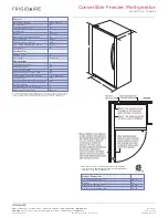 Preview for 2 page of Frigidaire FKCH17F7H W Specifications