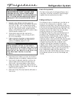 Preview for 17 page of Frigidaire FKCH17F7HW Technical & Service Manual