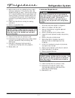 Preview for 21 page of Frigidaire FKCH17F7HW Technical & Service Manual