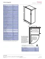 Предварительный просмотр 2 страницы Frigidaire FKFU13M2H W Product Dimensions