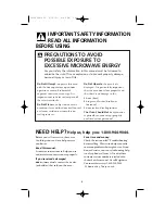 Preview for 2 page of Frigidaire FMT144 Use And Care Manual