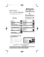 Preview for 1 page of Frigidaire FMT148 Use And Care Manual