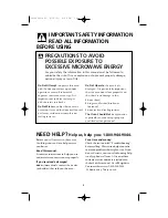 Preview for 2 page of Frigidaire FMT148 Use And Care Manual