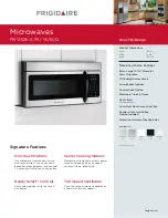 Frigidaire FMV152K Specifications preview