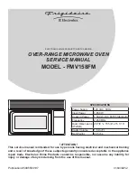 Frigidaire FMV158FM Service Manual preview