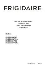 Frigidaire FNGD90HNPSG Instructions And Advice For Installing, Using And Servicing preview