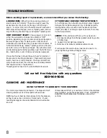 Предварительный просмотр 8 страницы Frigidaire Food Waste Disposer Use & Care Manual