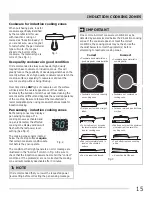 Preview for 15 page of Frigidaire FPCF3091LF User & Care Manual