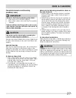 Preview for 27 page of Frigidaire FPDF4085KF - 40" Dual Fuel Range Important Safety Instructions Manual