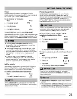 Preview for 21 page of Frigidaire FPEF3081MFA Use & Care Manual