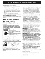 Preview for 2 page of Frigidaire FPEF4085KFD Installation Instructions Manual