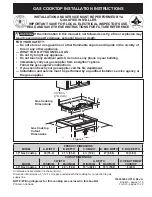 Preview for 1 page of Frigidaire FPGC3087MS Installation Instructions Manual