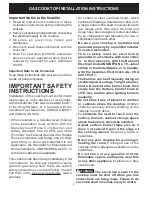 Preview for 2 page of Frigidaire FPGC3087MS Installation Instructions Manual