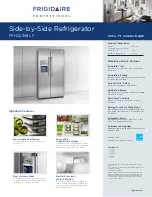 Предварительный просмотр 1 страницы Frigidaire FPHC2398LF Product Specifications