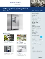 Frigidaire FPHC2399k F Specification Sheet preview