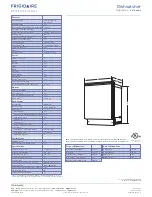 Предварительный просмотр 2 страницы Frigidaire FPHD2491K - Professional Series 24 in. Dishwasher Specifications