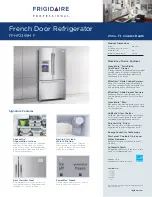 Предварительный просмотр 1 страницы Frigidaire FPHF2399MF Product Specifications