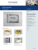 Предварительный просмотр 1 страницы Frigidaire FPMO209KF - Professional 2.0 cu. Ft. Microwave Specifications