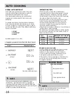 Preview for 14 page of Frigidaire FPMO3077TF Use & Care Manual