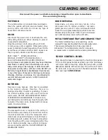 Preview for 31 page of Frigidaire FPMO3077TF Use & Care Manual