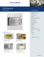 Frigidaire FPMV189KF - Professional 1.8 cu. Ft. Microwave Specification Sheet preview